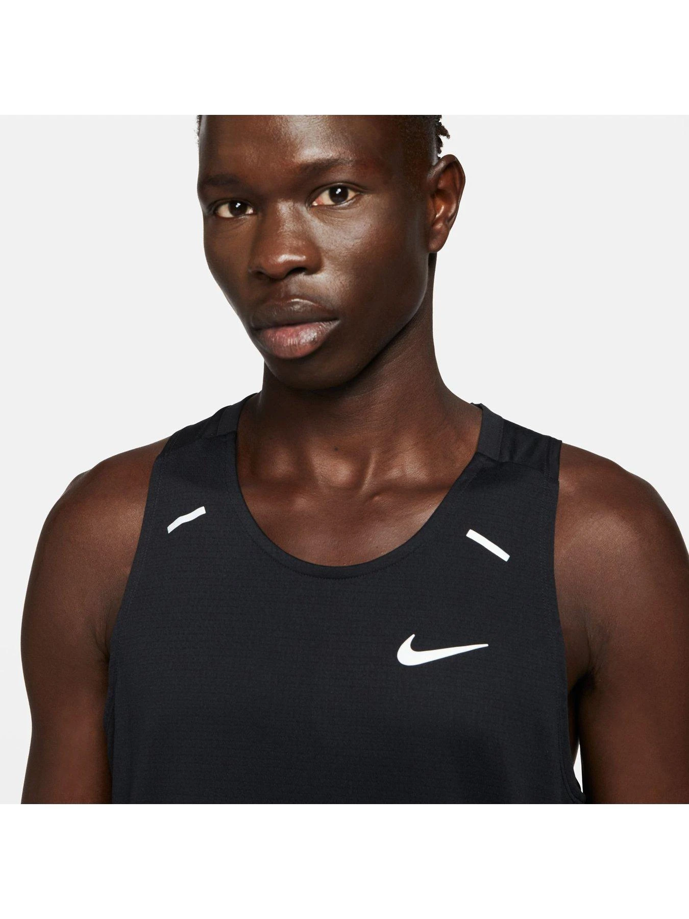 Nike Men's Dri Fit Rise 365 Running Tank - Black 4 Nike Men's Dri Fit Rise 365 Running Tank - Black - Image 4