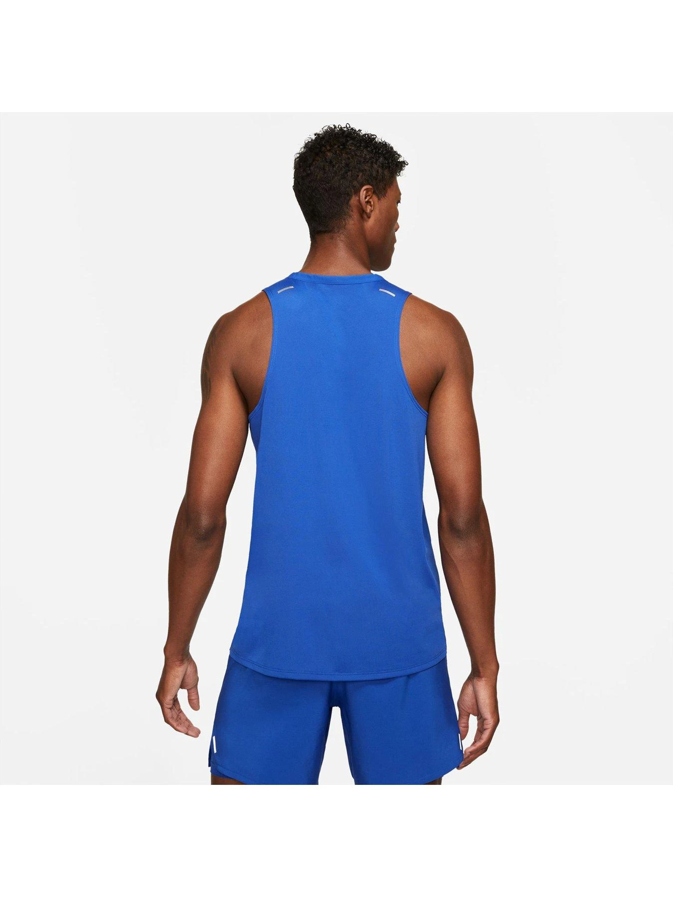 Nike Men's Dri Fit Rise 365 Running Tank - Blue 2 Nike Men's Dri Fit Rise 365 Running Tank - Blue - Image 2