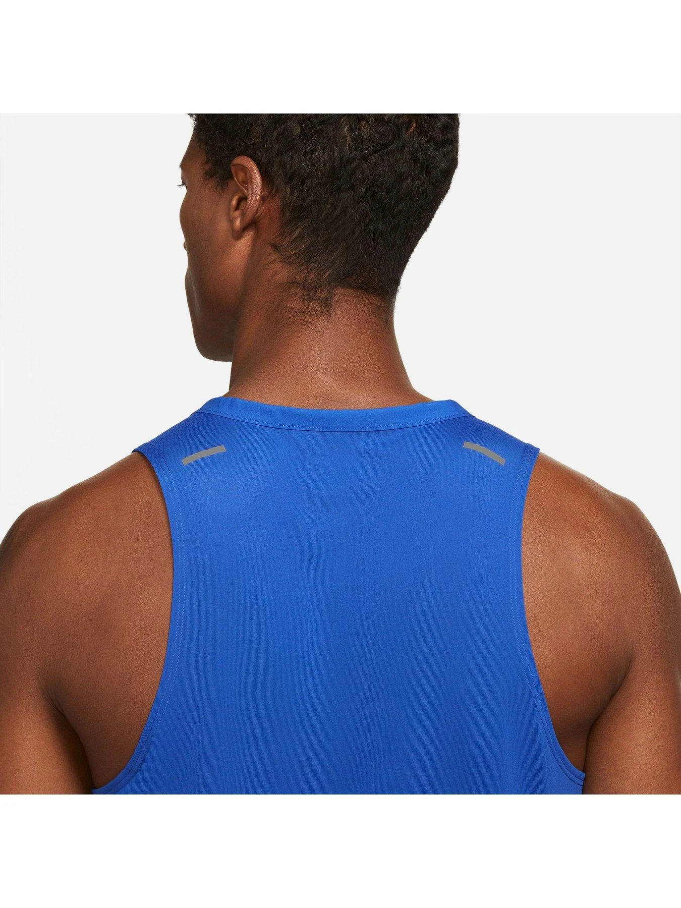 Nike Men's Dri Fit Rise 365 Running Tank - Blue 5 Nike Men's Dri Fit Rise 365 Running Tank - Blue - Image 5