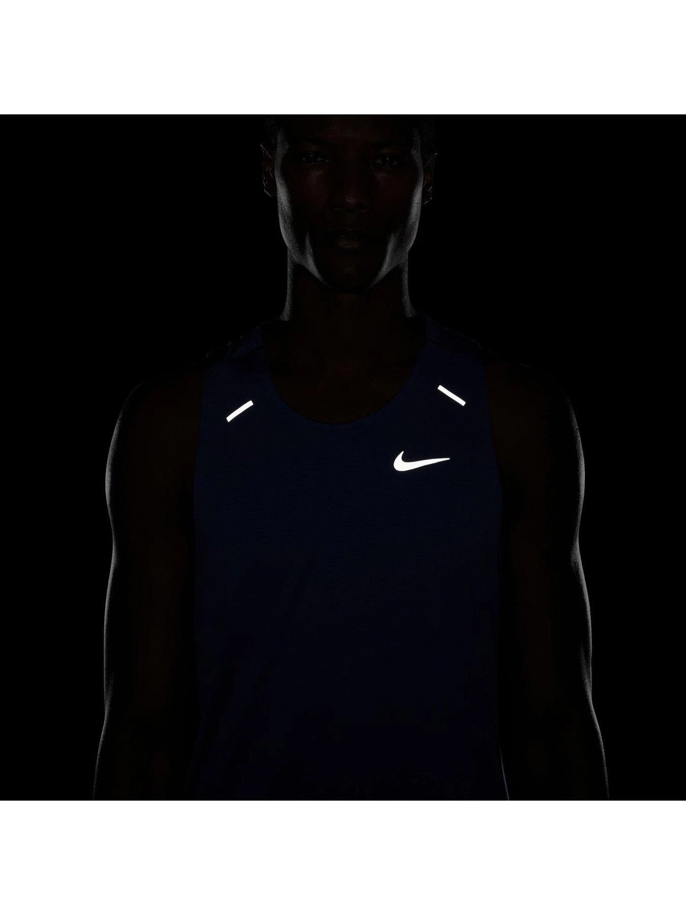 Nike Men's Dri Fit Rise 365 Running Tank - Blue 6 Nike Men's Dri Fit Rise 365 Running Tank - Blue - Image 6