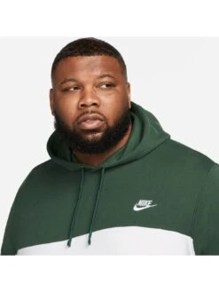 Nike Club Colour Block Hoodie - Green (Plus Size) -Sport Sphere VKLOR SQ4 0000000047 GREEN MDd