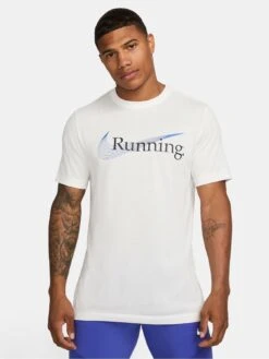Nike Dri-Fit Heritage Running T-Shirt - White