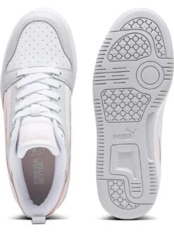 Puma Junior Rebound V6 Low Trainers - White/Pink -Sport Sphere VKPMJ SQ5 0000000524 WHITE PINK SLu