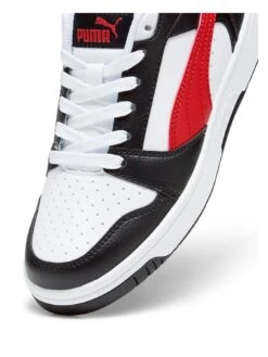 Puma Junior Rebound V6 Low Trainers - White/Red -Sport Sphere VKPOS SQ4 0000000304 WHITE RED SLt