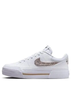 Nike Womens Court Legacy Lift - Brown/White