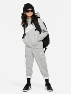 Nike Older Unisex Club Fleece Big Logo Hoodie - Dark Grey -Sport Sphere VKYOS SQ2 0000000070 DARK GREY MDf