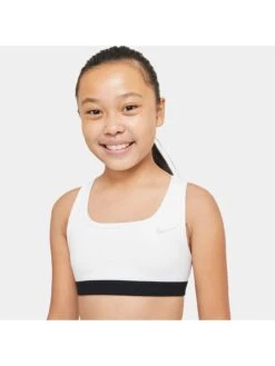 Nike Older Girls Swoosh Sports Bra - White -Sport Sphere VKYQ0 SQ4 0000000013 WHITE SLd