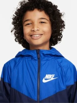 Nike Older Boys Wind Runner Hooded Jacket -Sport Sphere VKYQ4 SQ4 0000000048 NAVY SLd
