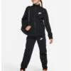 Nike Older Unisex Poly Full Zip Tracksuit - Black