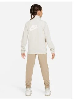 Nike Older Unisex Poly Full Zip Tracksuit - Light Brown -Sport Sphere VKYU2 SQ3 0000001277 LIGHT BROWN SLb