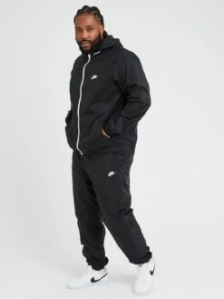 Nike NSW Lined Woven Tracksuit - Black/White (Plus Size) -Sport Sphere VL0MS SQ3 0000000019 BLACK WHITE MDo