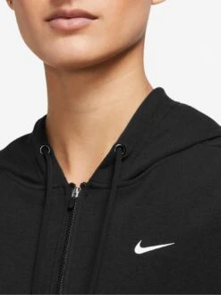 Nike Dri-FIT One Full-Zip French Terry Hoodie  - Black/White -Sport Sphere VL30U SQ4 0000000019 BLACK WHITE MDd