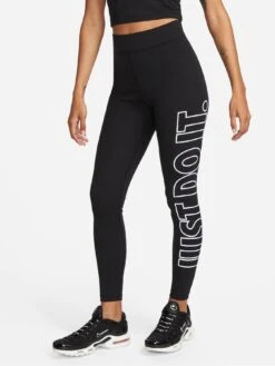 Nike Sportswear Classics Graphic High-Waisted Leggings - Black/White