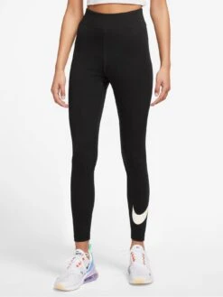 Nike Sportswear Classics High-Waisted Graphic Leggings - Black