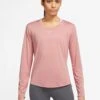 Nike Dri-FIT One Women's Standard Fit Long-Sleeve Top - Red