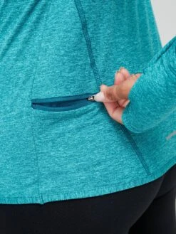 Nike Swift Element DF UV Half Zip Top - Aqua -Sport Sphere VL34Y SQ5 0000000106 AQUA MDd1