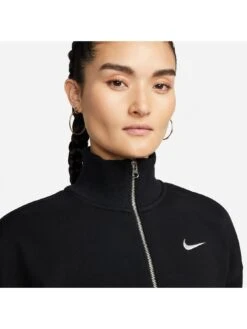 Nike Sportswear Phoenix Fleece Women's Oversized 1/2-Zip Crop Sweatshirt - Black -Sport Sphere VL35Q SQ4 0000000004 BLACK MDd