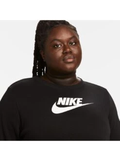 Nike Sportswear Club Fleece Logo Crew-Neck Sweatshirt - Black/White (Curve) -Sport Sphere VL36H SQ4 0000000019 BLACK WHITE MDd