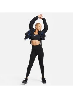 Nike Swoosh Medium Support Padded Sports Bra - Black/White -Sport Sphere VL37H SQ3 0000000019 BLACK WHITE MDo