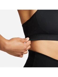 Nike Swoosh Medium Support Padded Sports Bra - Black/White -Sport Sphere VL37H SQ4 0000000019 BLACK WHITE MDd