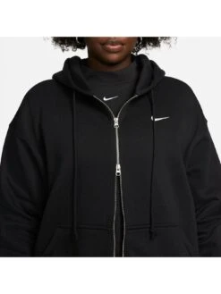 Nike Phoenix Fleece Oversized Full-Zip Hoodie - Black (Curve) -Sport Sphere VL37S SQ4 0000000004 BLACK MDd