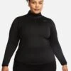 Nike Dri-FIT Women's 1/4-Zip Running Top- - Black (Curve)