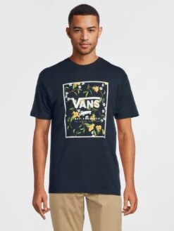 Vans Classic Print Box T-Shirt - Navy