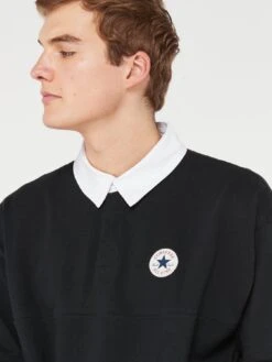 Converse Long Sleeve Branded Rugby - Black -Sport Sphere VL6UJ SQ4 0000000004 BLACK MDd