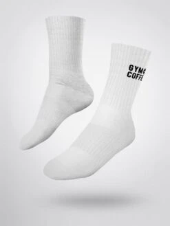 Gym + Coffee Sport Socks - White