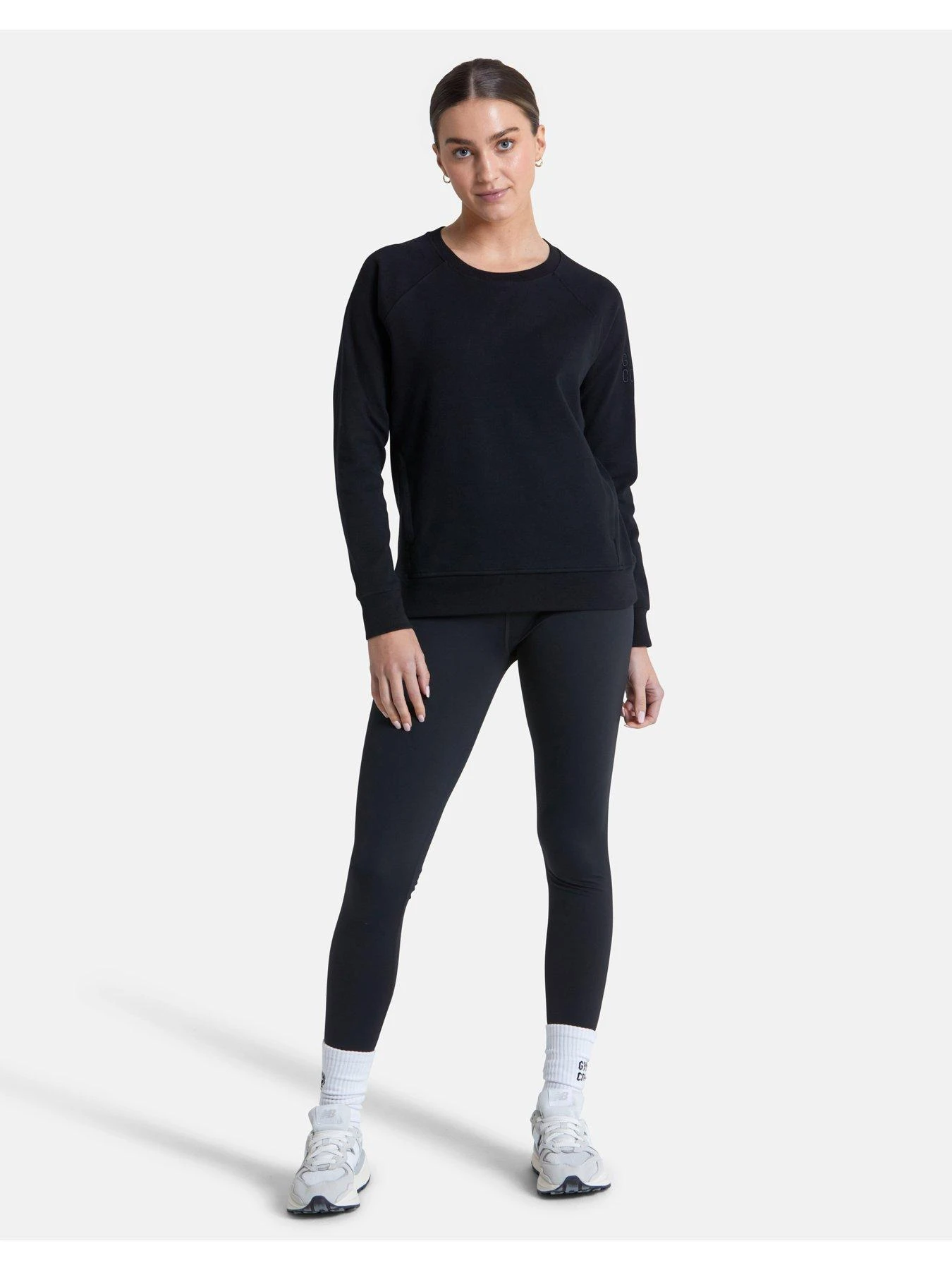 Gym + Coffee Chill Crew Neck Sweatshirt - Black 3 Gym + Coffee Chill Crew Neck Sweatshirt - Black - Image 3