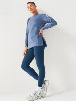 Gym + Coffee Gym+Coffee Essential Longline Crew -Sport Sphere VLC1J SQ3 0000000020 BLUE MDo