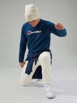 Berghaus Organic Big Logo Long Sleeved T-shirt - Blue -Sport Sphere VLFES SQ4 0000000020 BLUE MDd