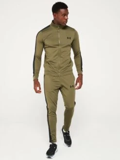 UNDER ARMOUR Mens Training Knit Tracksuit - Khaki