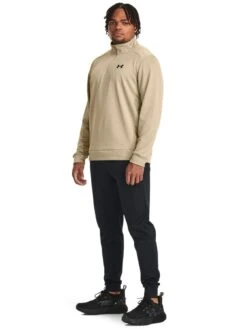 UNDER ARMOUR Mens Training Armour Fleece 1/4 Zip - Khaki -Sport Sphere VLGII SQ4 0000000058 KHAKI MDd