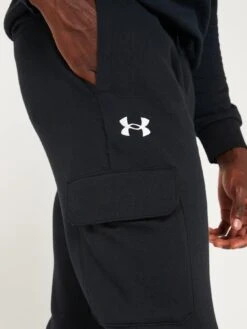 UNDER ARMOUR Mens Training Rival Fleece Cargo Joggers - Black/White -Sport Sphere VLGIU SQ4 0000000019 BLACK WHITE MDd