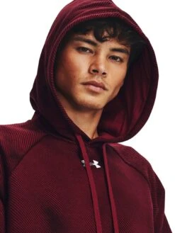 UNDER ARMOUR Mens Training Rival Fleece Printed Hoodie - Red -Sport Sphere VLGIY SQ4 0000000017 RED MDd