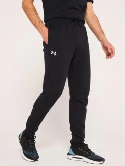 UNDER ARMOUR Mens Training Rival Fleece Joggers - Black/White