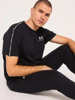 UNDER ARMOUR Mens Training Rival Fleece Joggers - Black/White -Sport Sphere VLGJ3 SQ4 0000000019 BLACK WHITE MDd