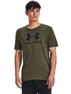 UNDER ARMOUR Mens Training Sportstyle Logo T-Shirt - Khaki