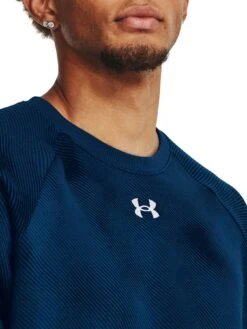UNDER ARMOUR Mens Training Rival Fleece Printed Crew Sweat - Blue -Sport Sphere VLGKS SQ4 0000000020 BLUE MDd