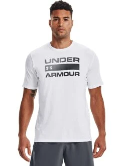 UNDER ARMOUR Mens Training Team Issue Wordmark T-Shirt - White