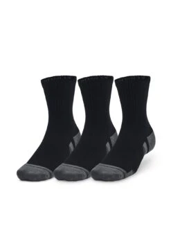 UNDER ARMOUR 3 Pack Of Training Performance Cotton Mid Socks - Black