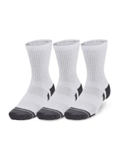UNDER ARMOUR Mens Training Performance Cotton 3pk Mid Socks -Sport Sphere VLGQC SQ5 0000000013 WHITE SLd2