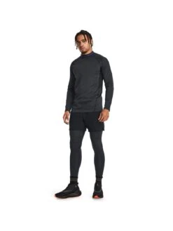 UNDER ARMOUR Men's Training ColdGear® Armour Twist Mock Neck Long Sleeve Top - Black -Sport Sphere VLGT8 SQ4 0000000004 BLACK MDd