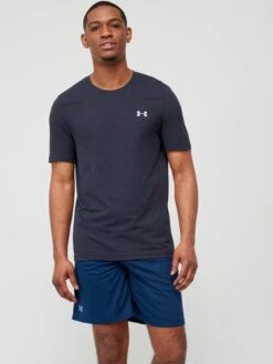 UNDER ARMOUR Seamless Grid T-shirt - Navy/Black 