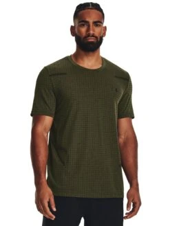 UNDER ARMOUR Seamless Grid T-shirt - Khaki