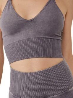 FREE PEOPLE Movement Good Karma Crop Top - Grey -Sport Sphere VLNXQ SQ3 0000000005 GREY MDo