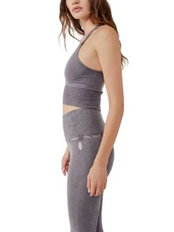 FREE PEOPLE Movement Good Karma Crop Top - Grey -Sport Sphere VLNXQ SQ5 0000000005 GREY MDd1