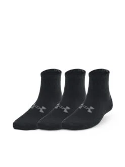 UNDER ARMOUR Essential 3 Pack Quarter Crew Socks - Black