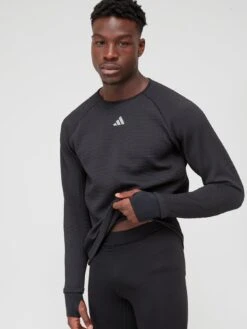 Adidas Men's Ultimate Running Long Sleeve T-Shirt - Black -Sport Sphere VLP3B SQ6 0000000004 BLACK MDd2